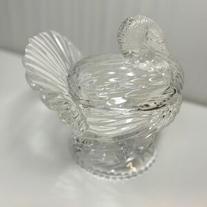 Shannon Crystal Designs of Ireland Turkey Candy Trinket Dish Clear 24% Lead